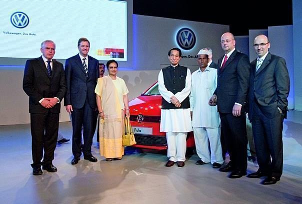 Volkswagen wurde in Indien zum Automobilunternehmen des Jahres 2010 gekürt. Hier bei der Vorstellung des neuen Polo. Foto: VW/auto-reporter.net 